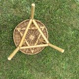 Rattan Tripod Stool