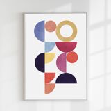 Geometric art print. A2 (42x59.4cm).
