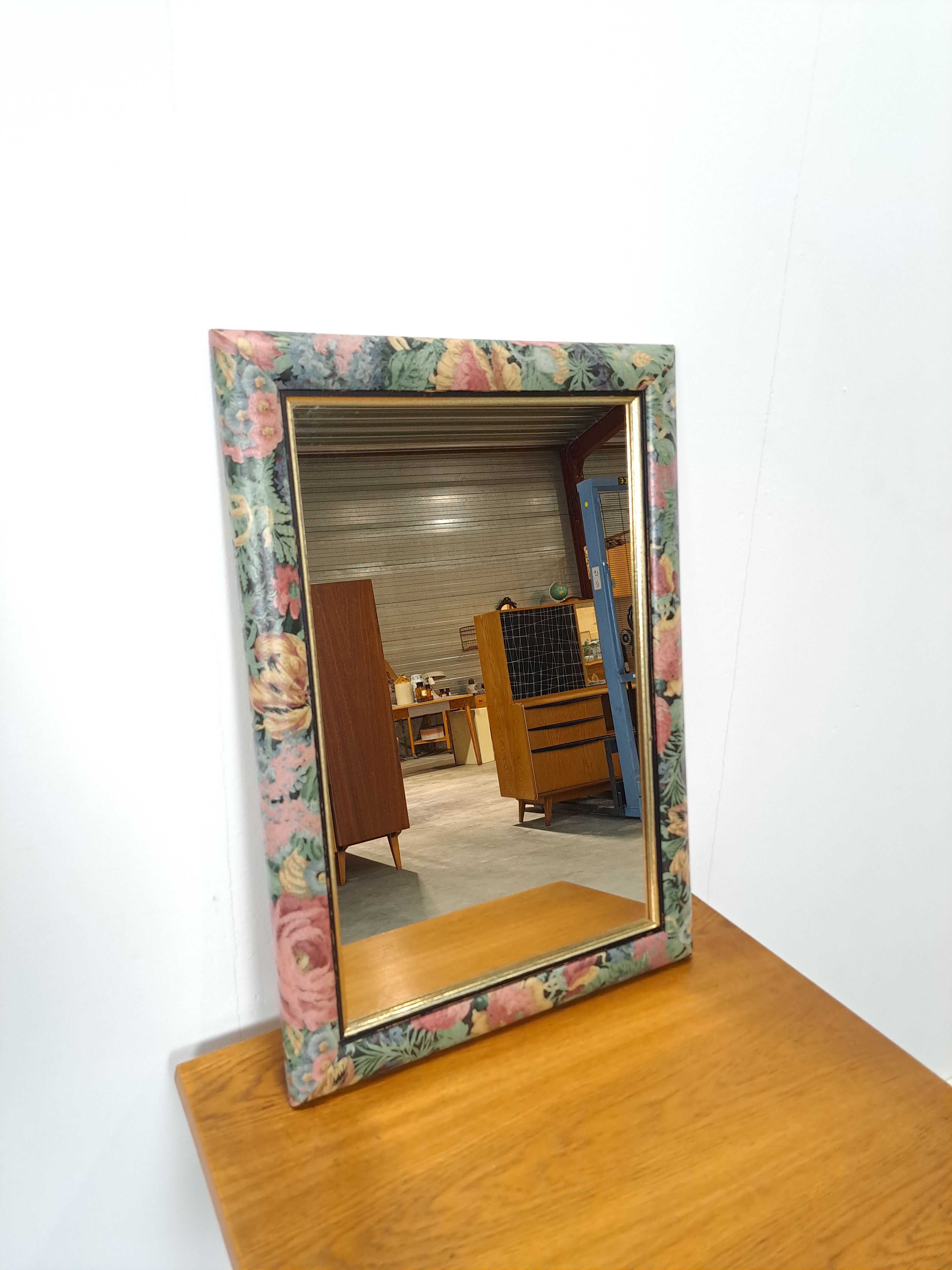 Miroir floral vintage