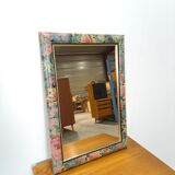 Vintage floral mirror with gold vintage