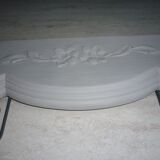 Porte manteaux en bois 4 patères fleurs gris