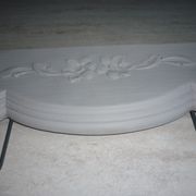 Porte manteaux en bois 4 patères fleurs gris
