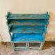 Sideboard 4 shelves and 2 glass doors in blue wood