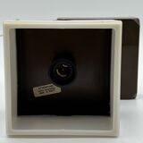 Side table lamp - space age night lamp - plastic cube nostalgic decor