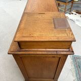 Oak cash register counter from the early 20th century