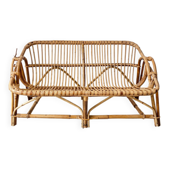 Vintage rattan sofa