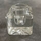 Candle holder holder -candle table vintage glass square shape