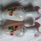 2 vases in pink opaline