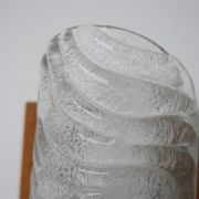 Applique murale en verre et chêne du milieu du siècle