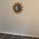 Miroir soleil rotin vintage