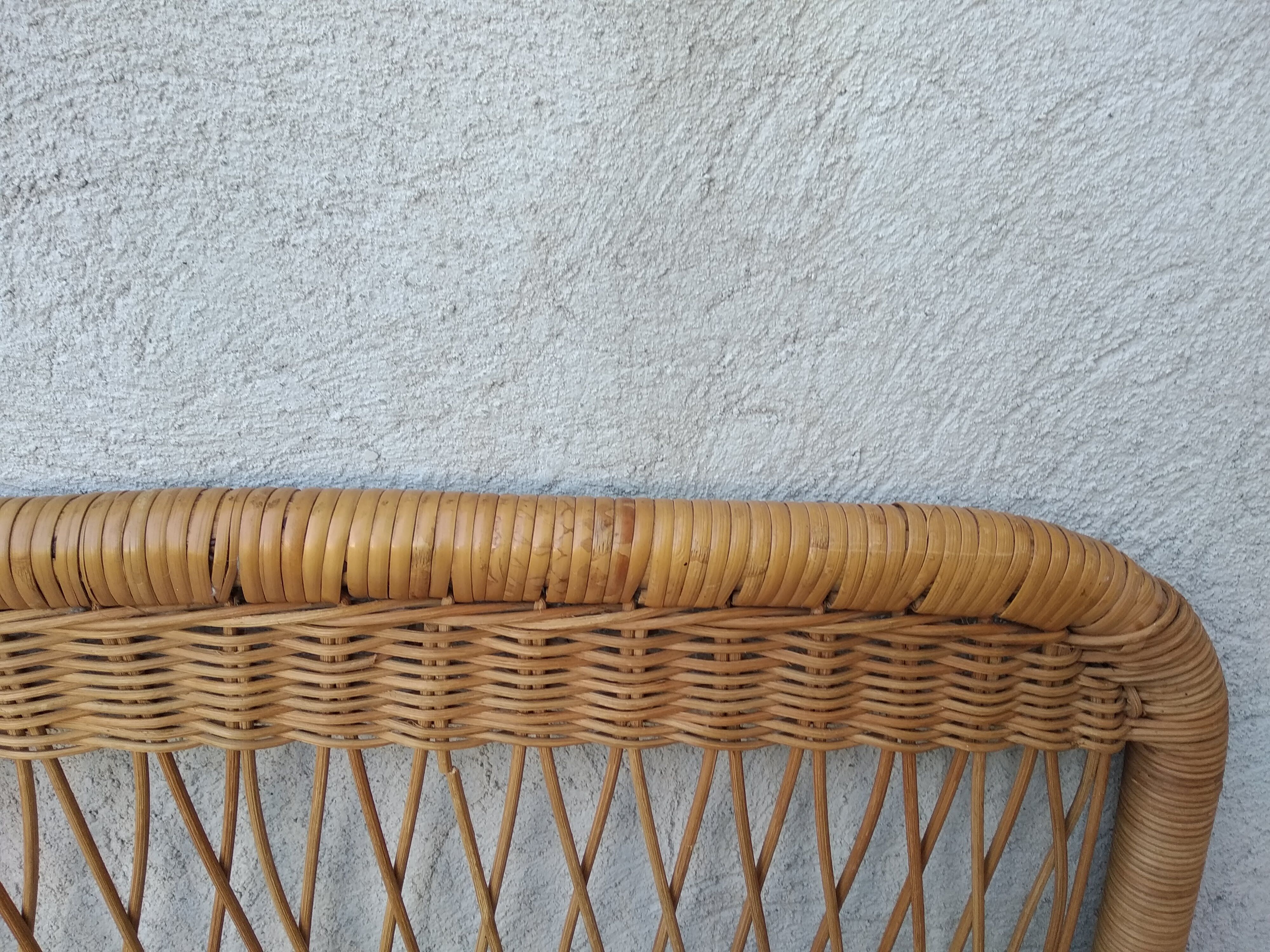 Vintage rattan headboard