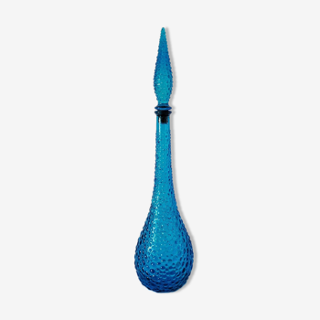 Carafe Empoli en verre bleu