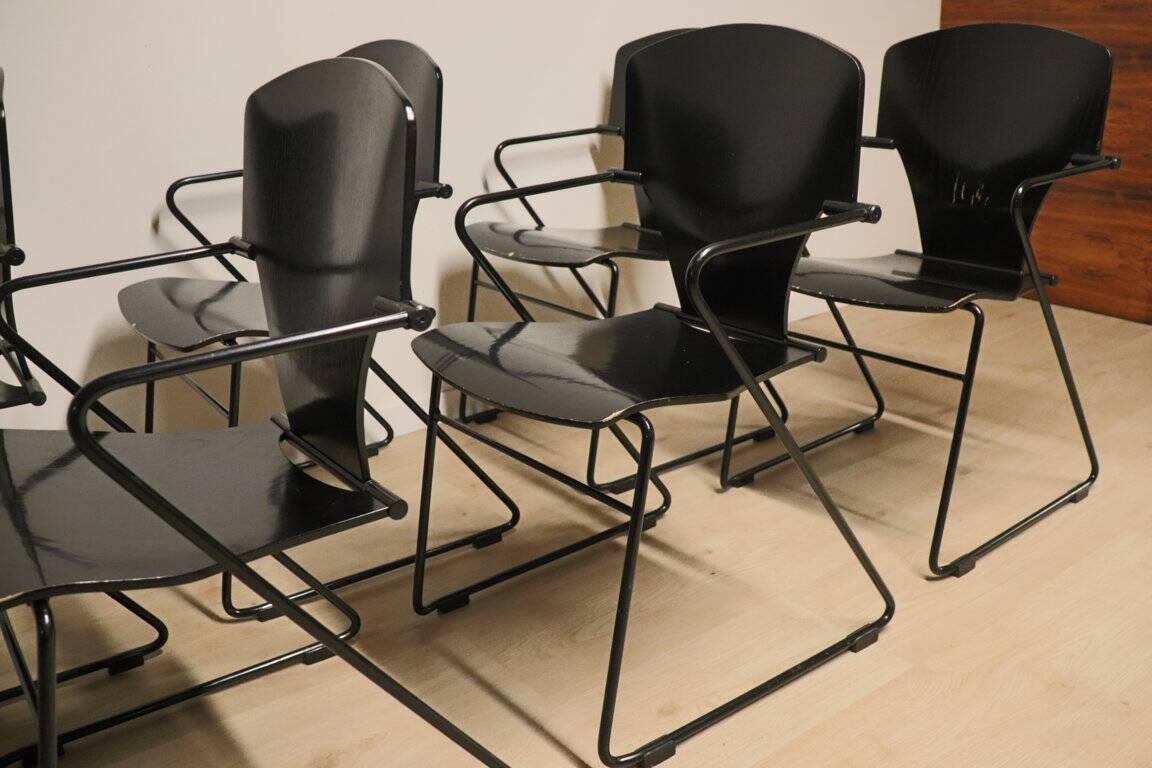 Série de 6 chaises EGOA 300 par Josep Mora - 1980