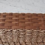Wicker basket and sea rush 60s-70s