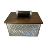 70s glass and wood box