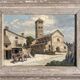 Old Painting Church of Chapaize (Saône-et-Loire) Farrier HSP signed