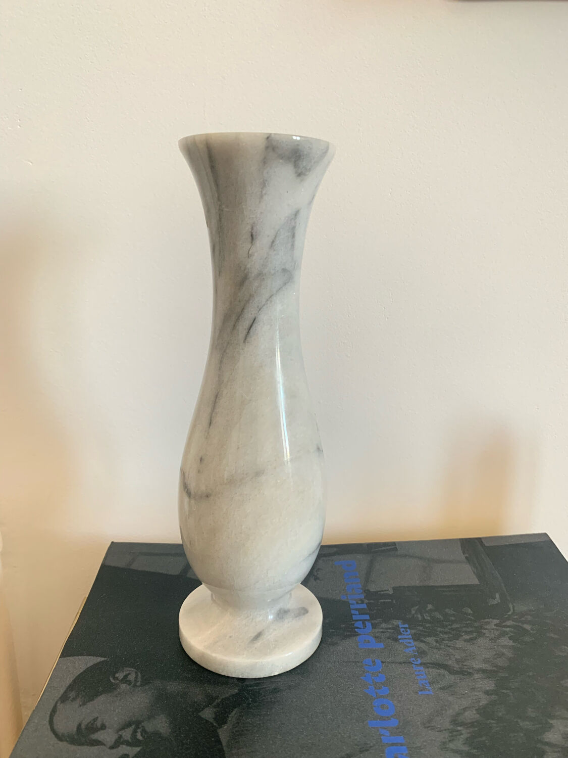 Vintage grey marble candle holder