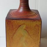 Vintage Scandinavian enamelled earth soliflore vase