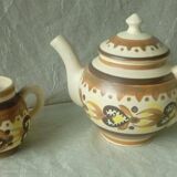 Theiere verseuse et pot a lait faience de quimper hb