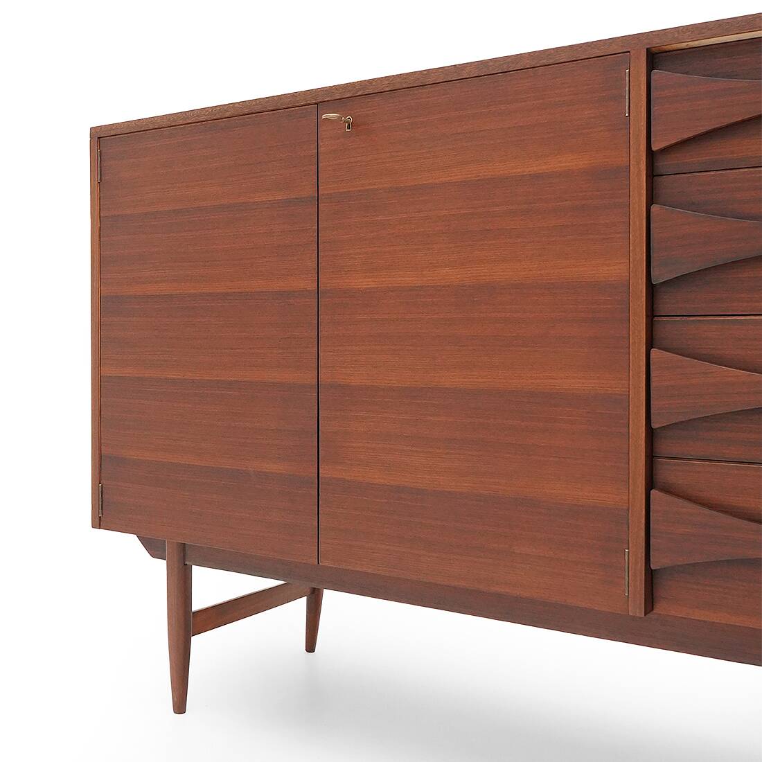 Mahogany sideboard with drawers, 1950s