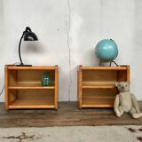 Pair of bedside bedside bedside tables old vintage sofa end 1950 1960 retro