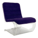 Fauteuil Space Age en plexiglas avec coussin mauve, 1970