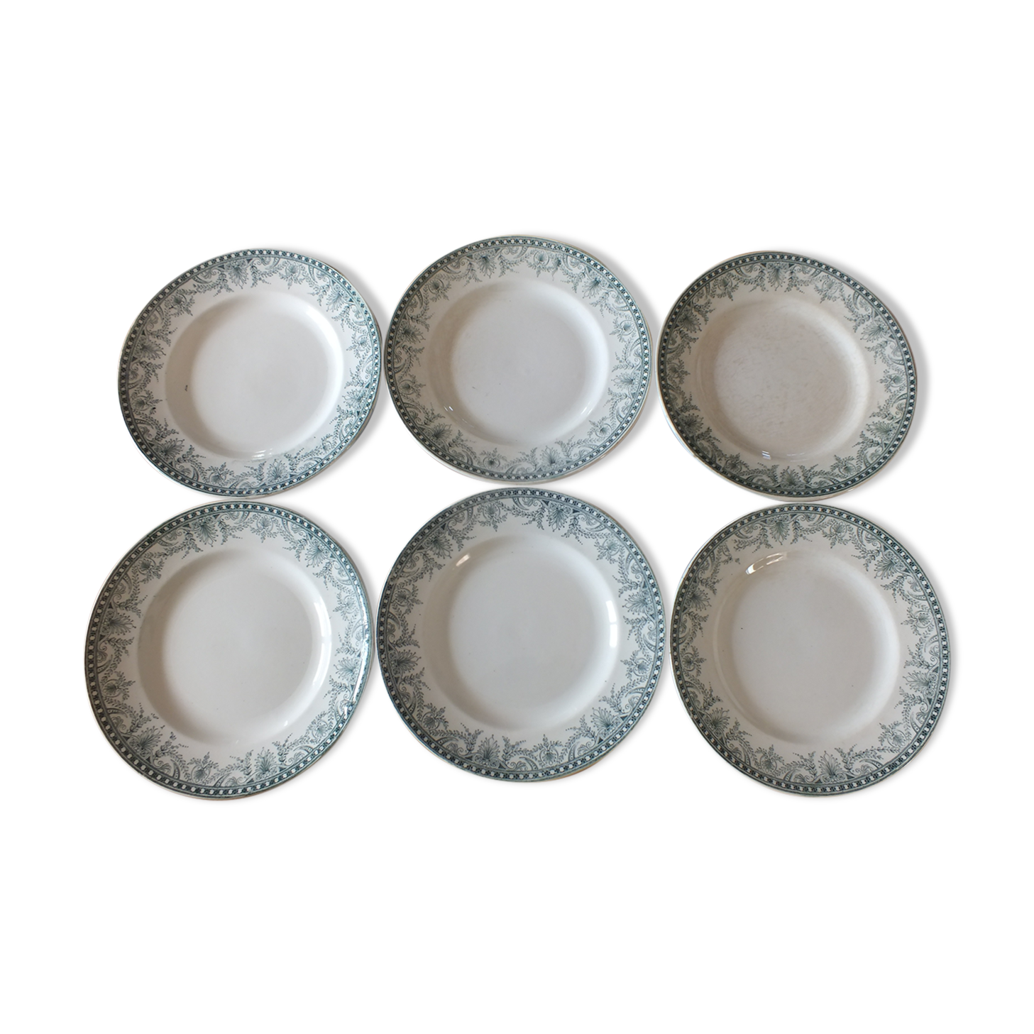 6 Flat plates in Iron Earth Moulin des Loups model Wilbur Lot 3