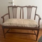 Mahogany banquette canapé in Hepplewhite style