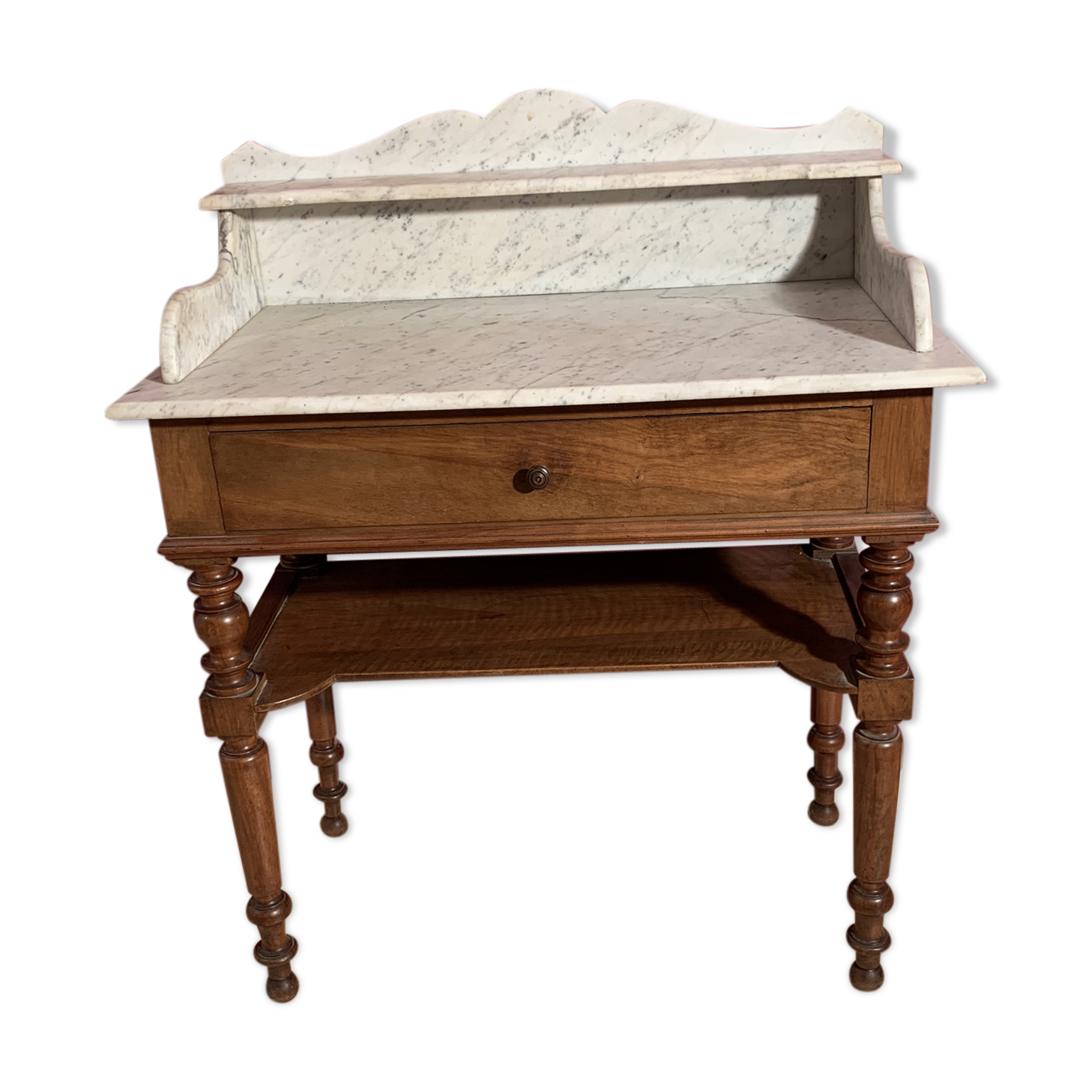 Wooden toilet table - marble