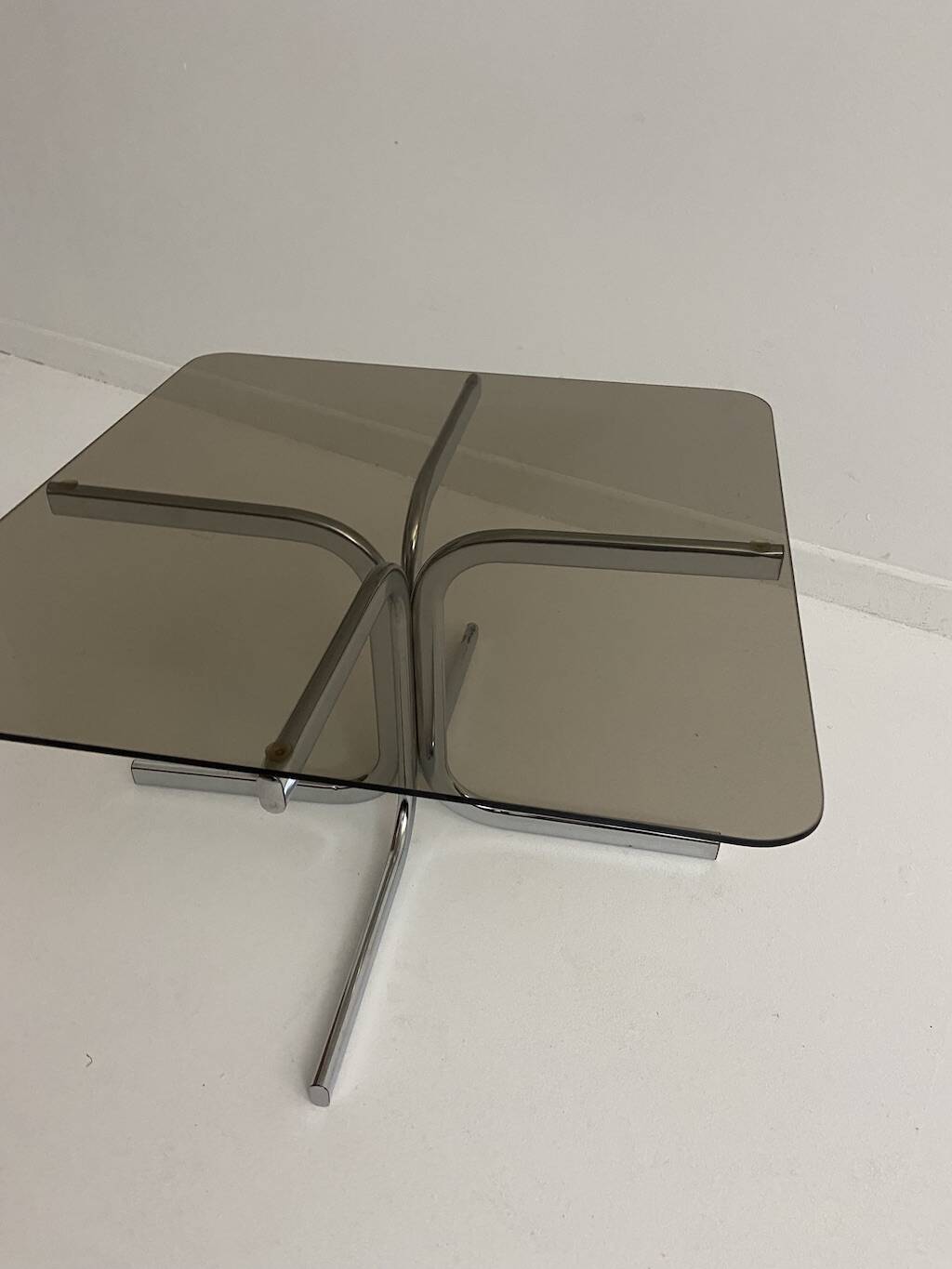 Vintage glass coffee table
