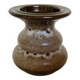 Ceramic candle holder brown white black