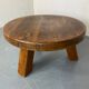 Vintage Brutalist Rustic Wabi-Sabi Oak Coffee Table, France, 1950s