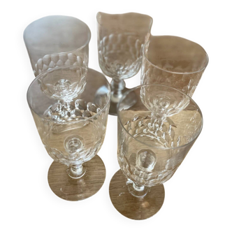 Vintage stemmed glass set