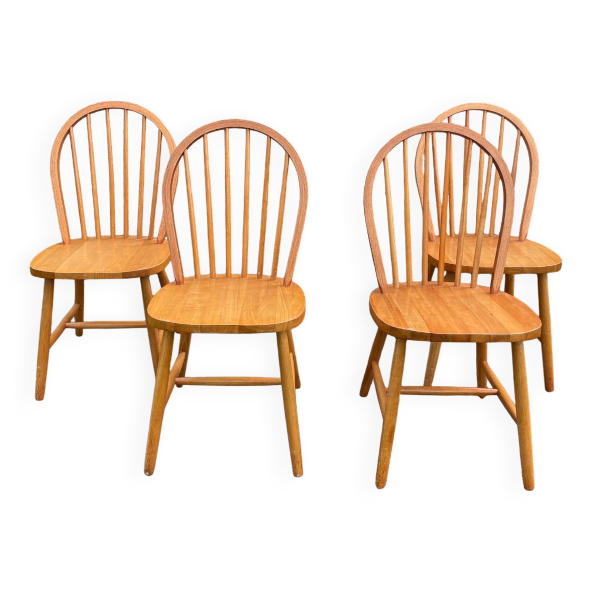 4 Scandinavian chairs in light wood