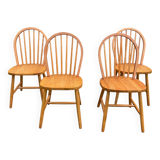 4 Scandinavian chairs in light wood
