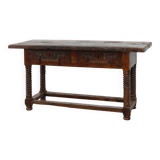 Spanish Oak Side Table or Console, 17th Century