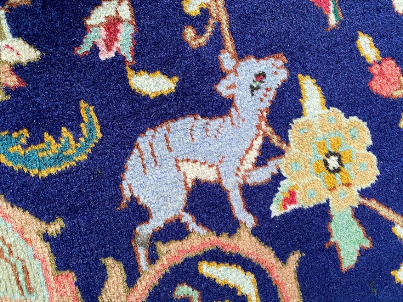 Large handmade Persian vintage Tabriz rug 300x395 cm