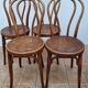 Set of 4 bentwood bistro chairs, stamped "Jacob & Josef Kohn", late 19th century