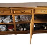 Louis XIV style low sideboard in solid oak