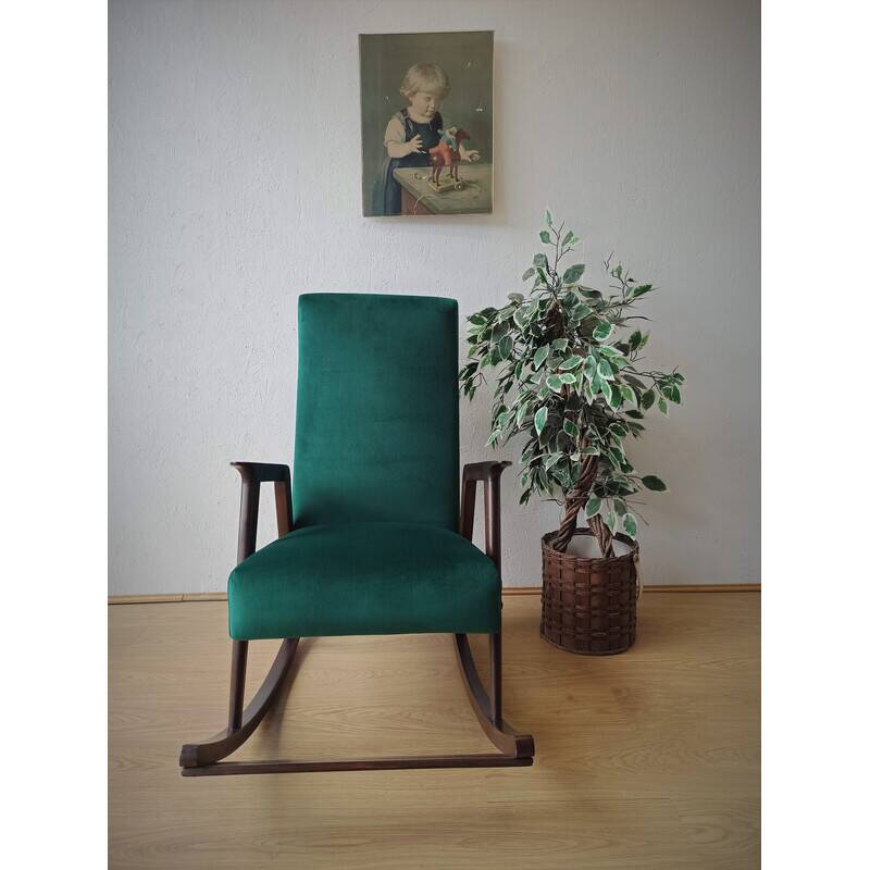 Fauteuil à bascule vintage des années 50.