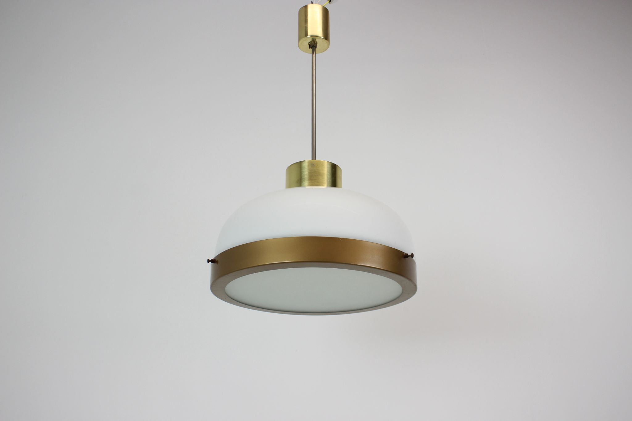 Mid-century glass chandelier/kamenicky senov, 1970's