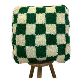 Pouf berbère damier vert