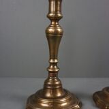 Suite of 2 copper candlesticks seventeenth century French