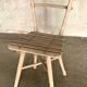 Chaise brutaliste en bois