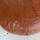 Pouf en cuir de couleur cognac 1960