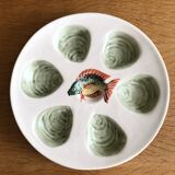 Set of 4 oyster plates Vallauris