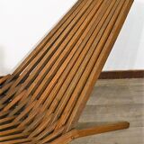 Scandinavian teak folding armchair Denmark 1960