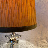 Art Deco lamp in chrome and crystal