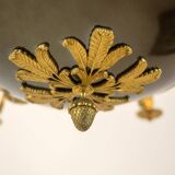 Maison Baguès. Lustre de style Empire en bronze doré. Années 1950.