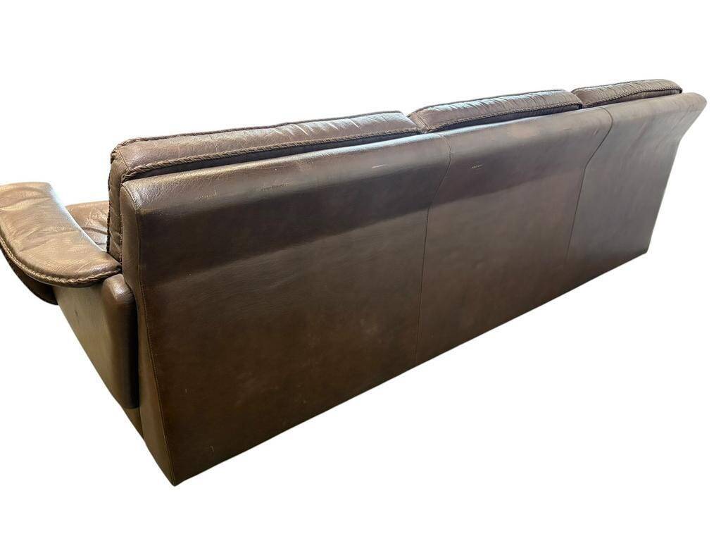 Vintage Danish leather canapé 'Madsen & Schubell' in brown